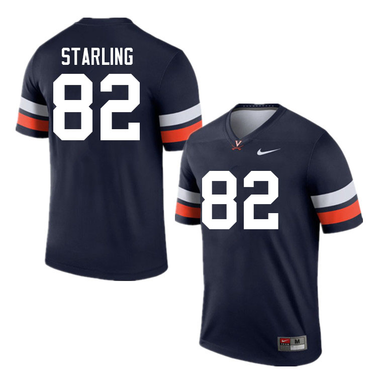 Men #82 Demick Starling Virginia Cavaliers College Football Jerseys Sale-Navy - Click Image to Close